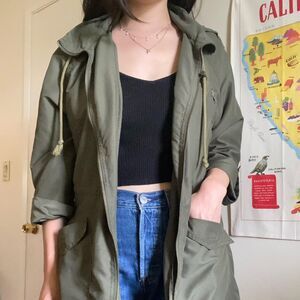 Women's Green/Khaki Anorak/Jacket